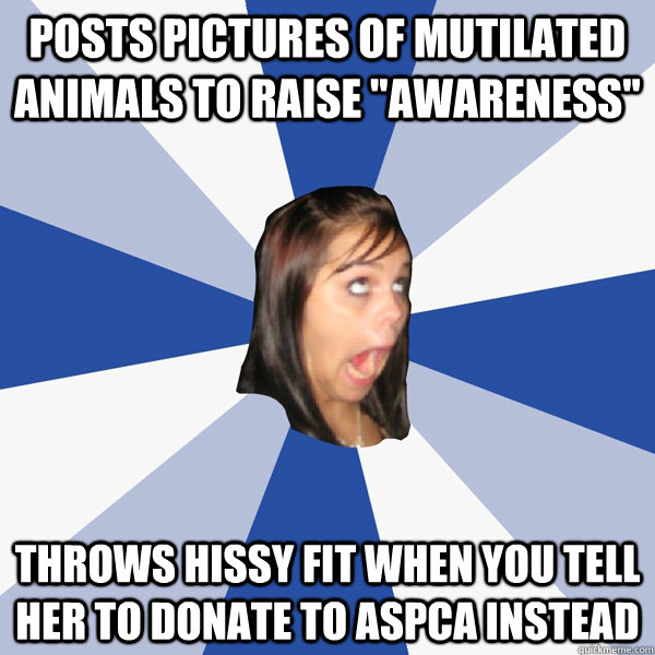 posts pictures of mutilated animals to raise 