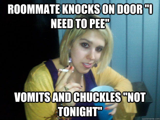 roommate knocks on door 