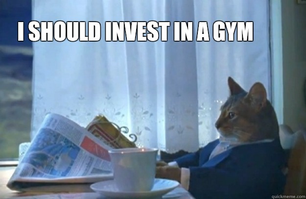 I should invest in a gym  Sophisticated Cat