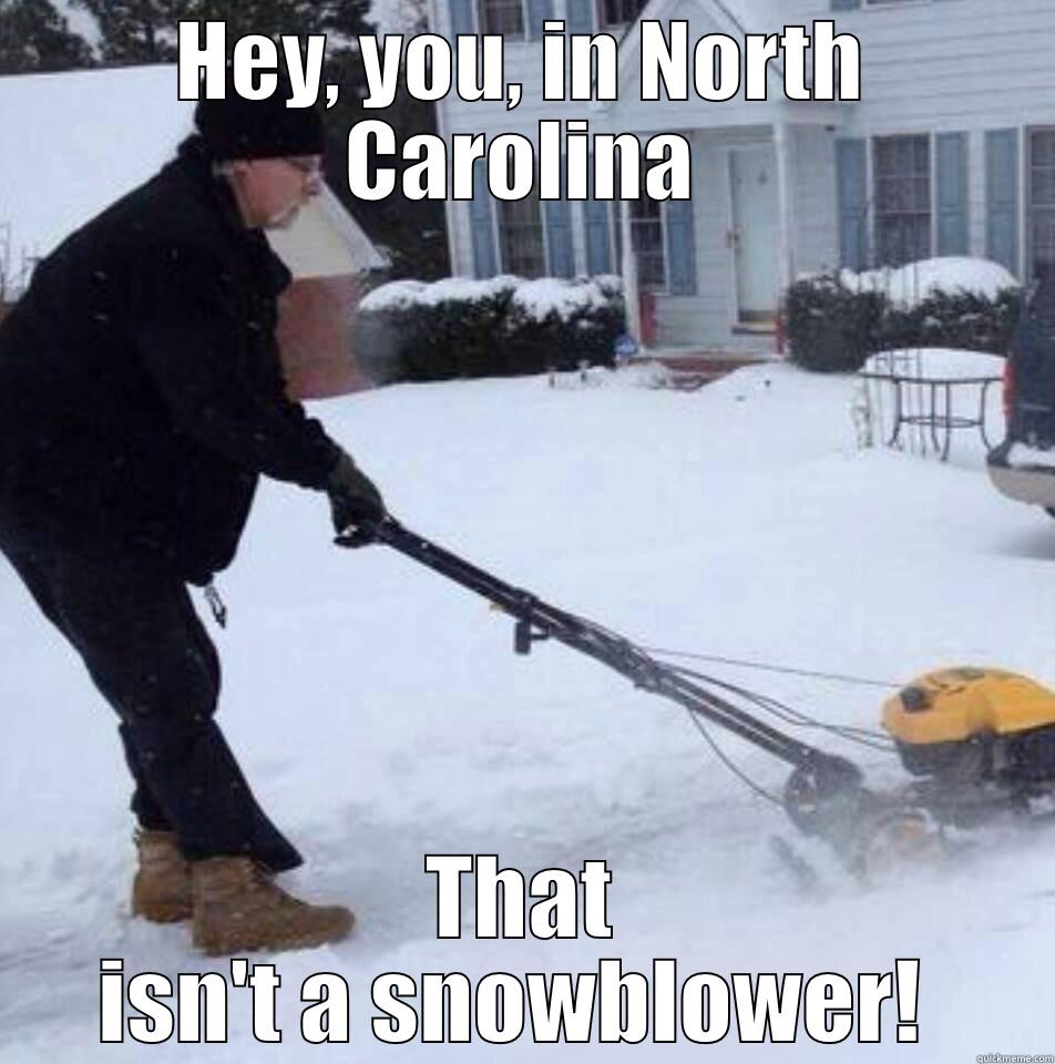 HEY, YOU, IN NORTH CAROLINA THAT ISN'T A SNOWBLOWER!  Misc