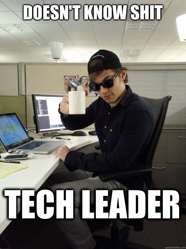 Doesn't know shit Tech LeadEr  Scumbag Programmer