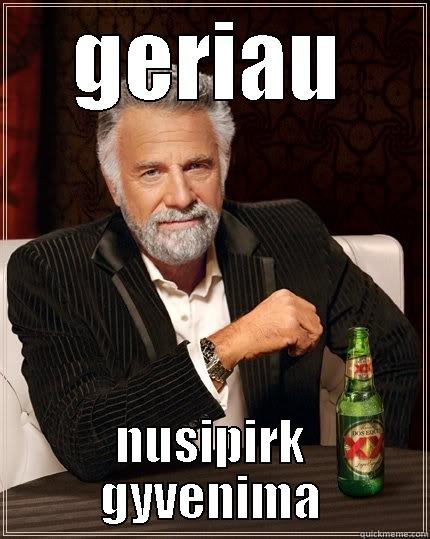 GERIAU NUSIPIRK GYVENIMA The Most Interesting Man In The World