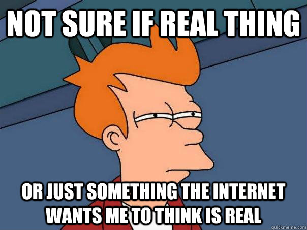 Not sure if real thing Or just something the internet wants me to think is real  Futurama Fry