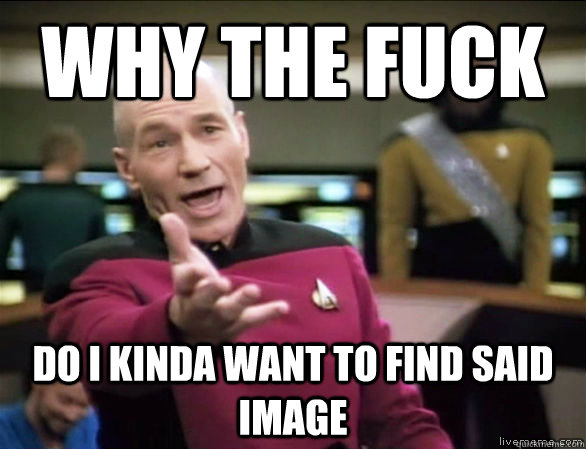 Why the fuck do i kinda want to find said image  Annoyed Picard HD