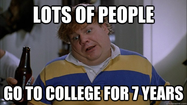 Lots of people  Go to college for 7 years - Lots of people  Go to college for 7 years  Tommy Boy