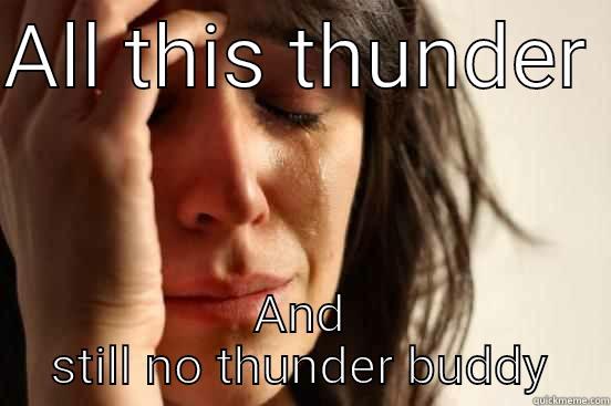 ALL THIS THUNDER  AND STILL NO THUNDER BUDDY First World Problems