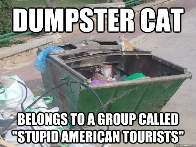 Dumpster Cat Belongs to a group called 