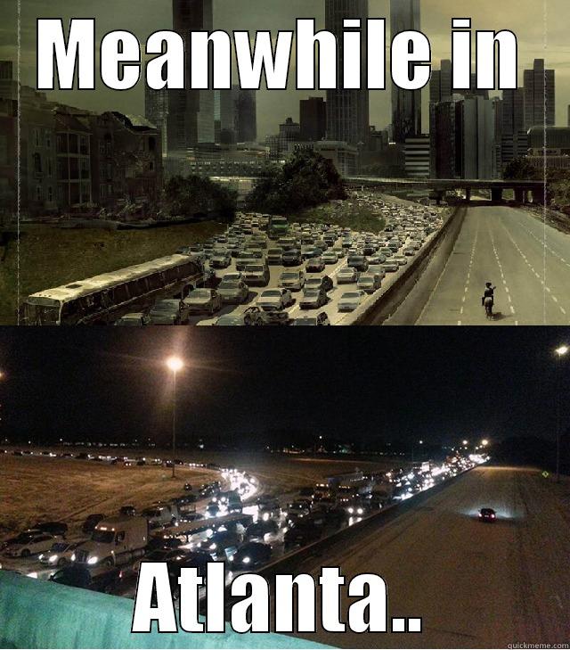 Atlanta snowstorm walking dead quickmeme