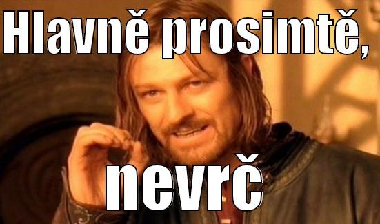 HLAVNĚ PROSIMTĚ,  NEVRČ Boromir