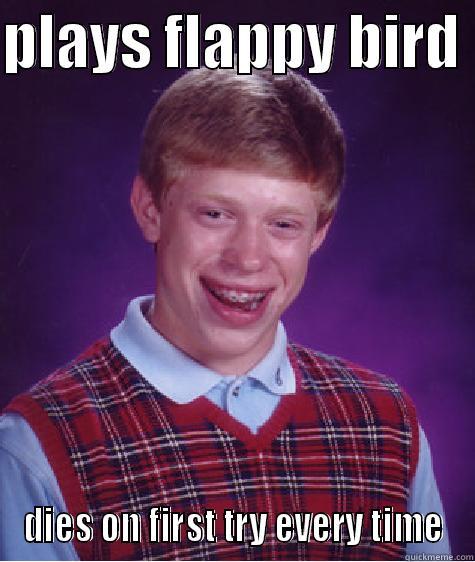 PLAYS FLAPPY BIRD  DIES ON FIRST TRY EVERY TIME Bad Luck Brian