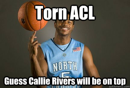 Torn ACL Guess Callie Rivers will be on top  Dexter