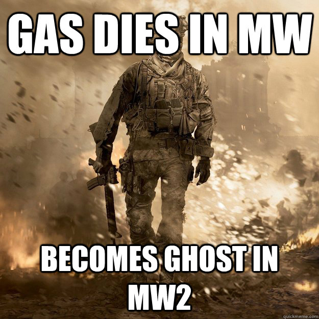 GAS DIES IN MW BECOMES GHOST IN MW2 - GAS DIES IN MW BECOMES GHOST IN MW2  Call of Duty Logic