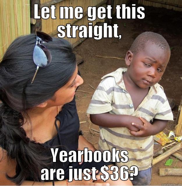 LET ME GET THIS STRAIGHT, YEARBOOKS ARE JUST $36? Skeptical Third World Kid