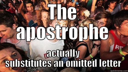 THE APOSTROPHE ACTUALLY SUBSTITUTES AN OMITTED LETTER Sudden Clarity Clarence