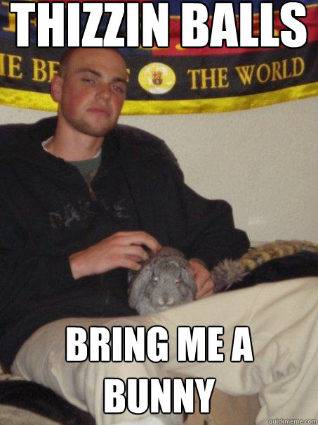 thizzin balls bring me a bunny  