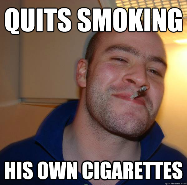 quits smoking his own cigarettes - quits smoking his own cigarettes  Misc