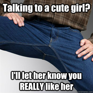 Talking to a cute girl? I'll let her know you REALLY like her  Scumbag Penis