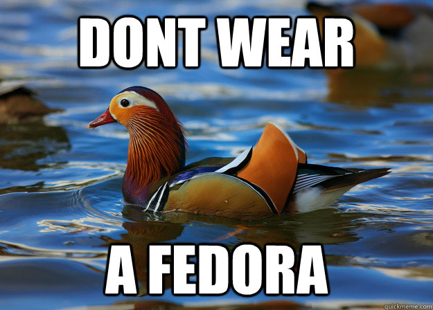 Dont wear a fedora  