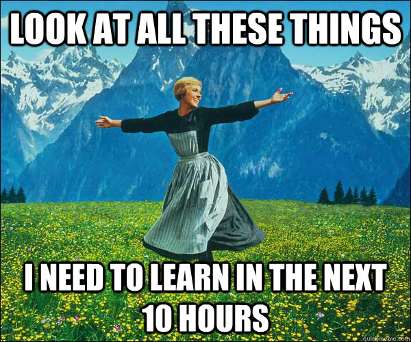 look at all these things i need to learn in the next 10 hours  Look At All The Fucks I Give