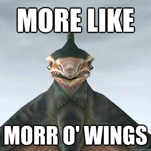 MORE LIKE MORR O' WINGS  Cliff Racer
