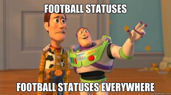 Football statuses Football statuses everywhere  Buzz Glitter