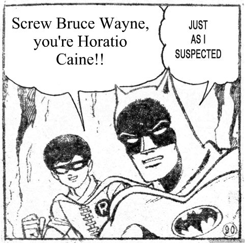 Screw Bruce Wayne, you're Horatio Caine!! - Screw Bruce Wayne, you're Horatio Caine!!  Misc
