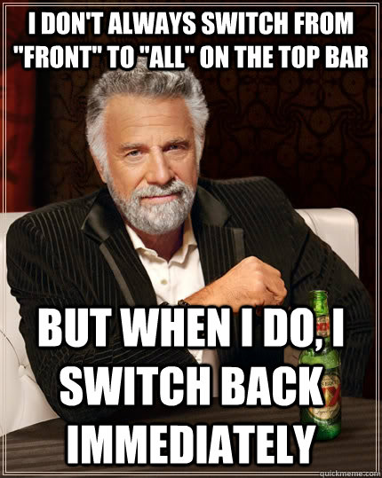 I don't always switch from 