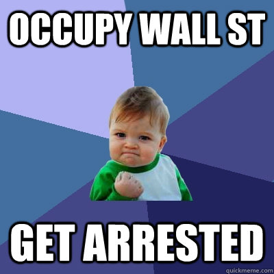 Occupy Wall st get arrested  Success Kid