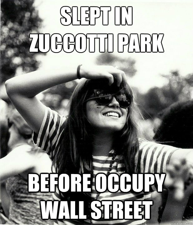 Slept in
Zuccotti Park Before Occupy Wall Street  Georgetown Hipster