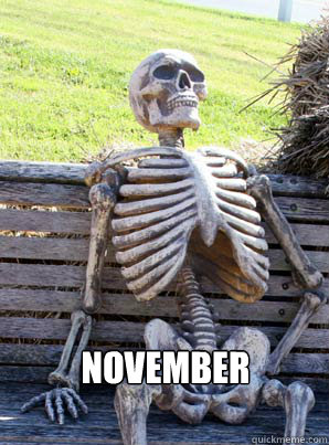  November  its about time skeleton