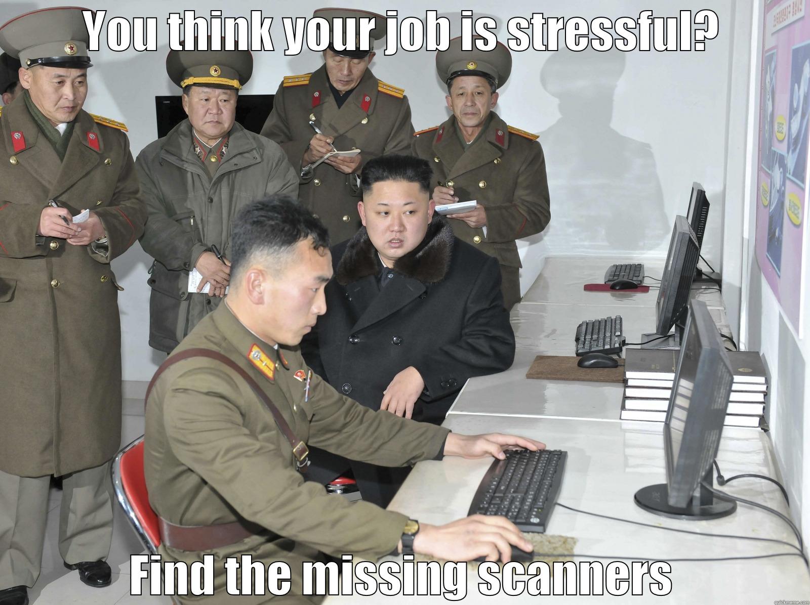 YOU THINK YOUR JOB IS STRESSFUL? FIND THE MISSING SCANNERS Misc