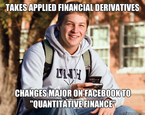 Takes Applied Financial Derivatives Changes major on facebook to 
