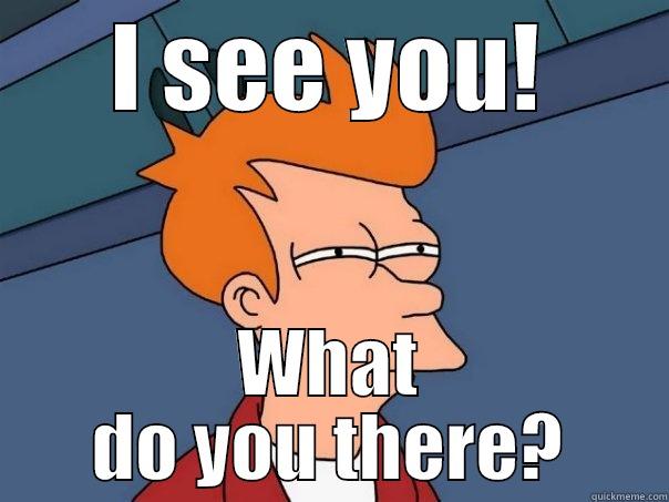 I SEE YOU! WHAT DO YOU THERE? Futurama Fry