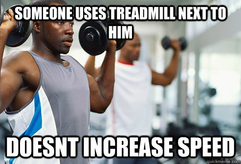 SOMEONE USES TREADMILL NEXT TO HIM DOESNT INCREASE SPEED  Good Guy Jim