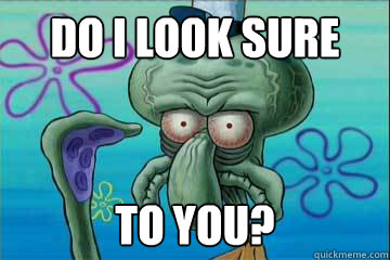 DO I LOOK SURE TO YOU?  