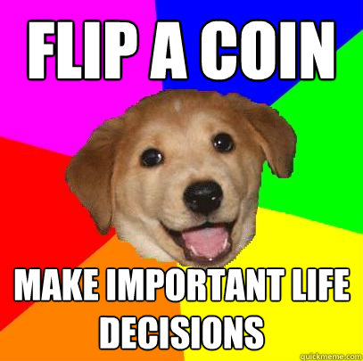 Flip a coin Make important life decisions  Advice Dog