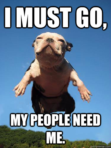 I must go, my people need me.  - I must go, my people need me.   Mootrevised