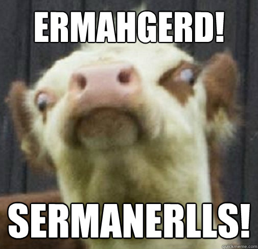 Ermahgerd! Sermanerlls!  