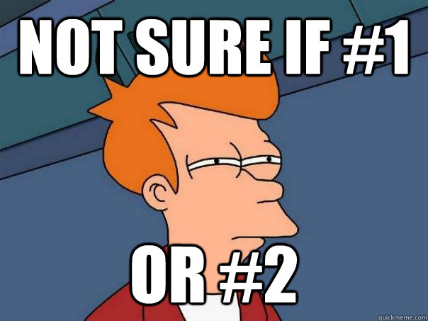 not sure if #1 Or #2  Futurama Fry