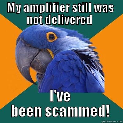 MY AMPLIFIER STILL WAS NOT DELIVERED  I'VE BEEN SCAMMED! Paranoid Parrot