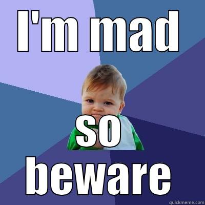 I'M MAD SO BEWARE Success Kid