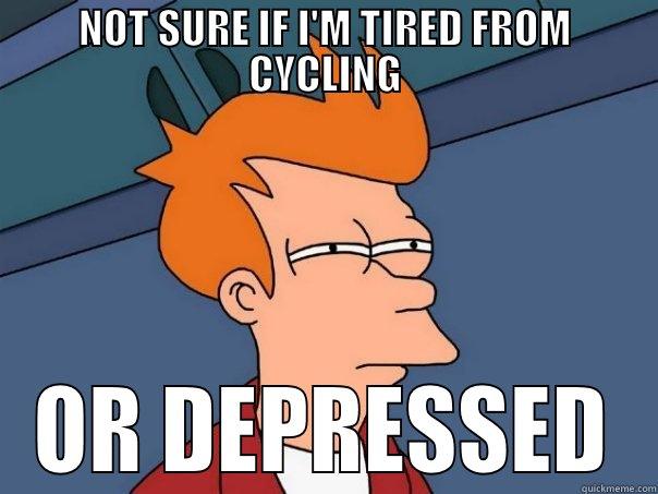 NOT SURE IF I'M TIRED FROM CYCLING OR DEPRESSED Futurama Fry