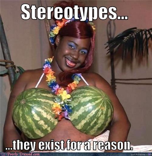 watermelon woman -       STEREOTYPES...           ...THEY EXIST FOR A REASON.        Misc