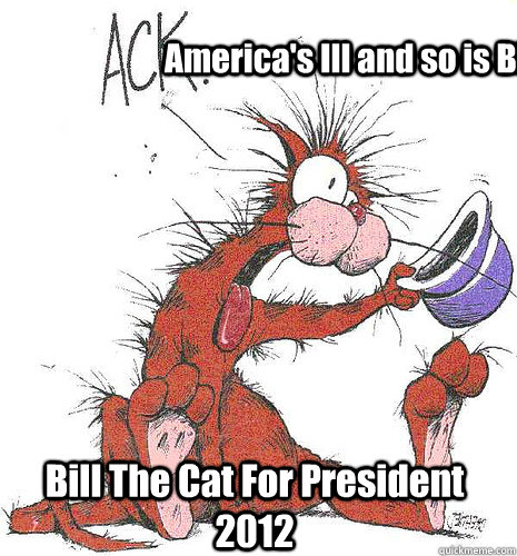 America's Ill and so is Bill Bill The Cat For President 2012  