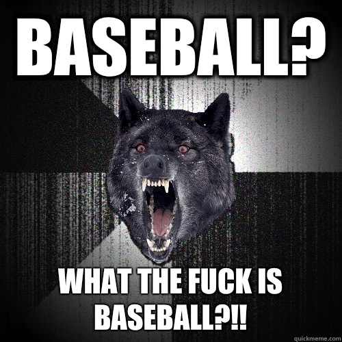Baseball? What the FUCK is Baseball?!!  Insanity Wolf