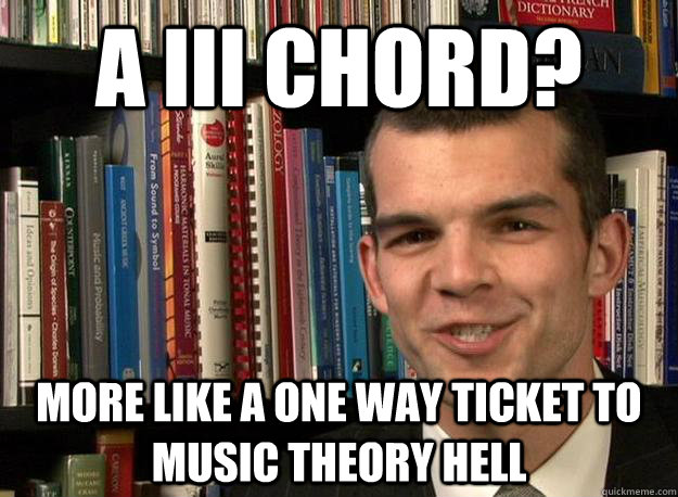 A III Chord? More like a one way ticket to music theory hell - A III Chord? More like a one way ticket to music theory hell  music theory