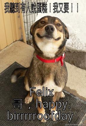 我聽到有人說蛋糕！我又要！！ FELIX 哥，HAPPY. BIRRRRROOFDAY  Good Dog Greg