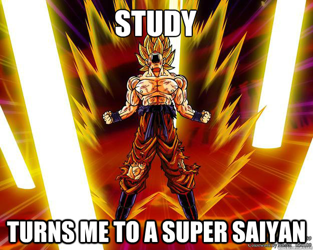 STUDY turns me to a Super Saiyan  goku ssj