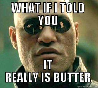 WHAT IF I TOLD YOU IT REALLY IS BUTTER Matrix Morpheus