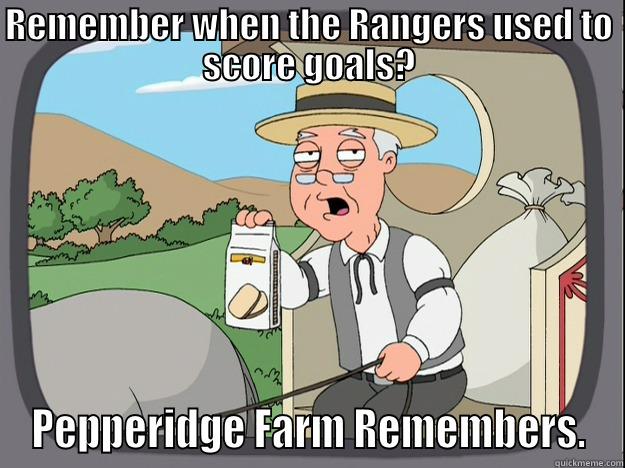 Rangers Score - REMEMBER WHEN THE RANGERS USED TO SCORE GOALS? PEPPERIDGE FARM REMEMBERS. Pepperidge Farm Remembers